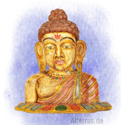 Buddha Kopf geschnitzt