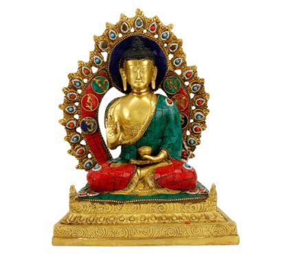 Buddha Shakyamuni auf Thron
