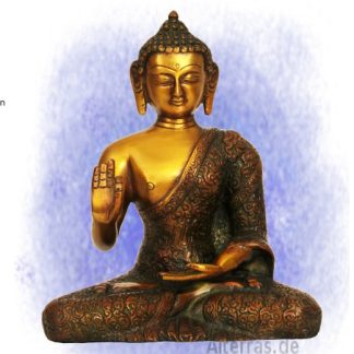 Buddha mit Vitarka Mudra 324x324 - Medizin Buddha dreifarbig verziert