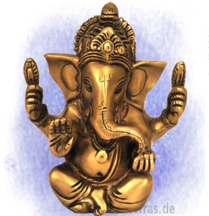 Ganesh sitzend Goldfaben