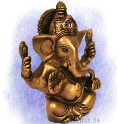 Ganesh sitzend goldfaben 12 cm – Bild 3