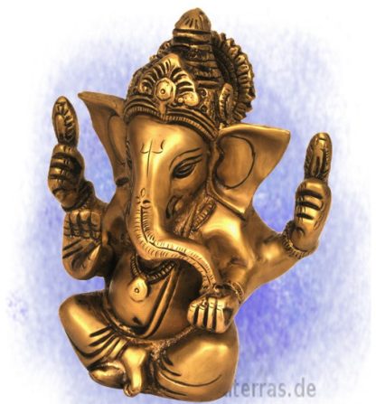 Ganesh sitzend goldfaben 12 cm – Bild 4