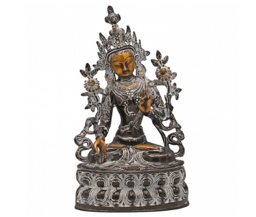 Weiße Tara Statue Messing - Weiße Tara Statue Messing 35cm
