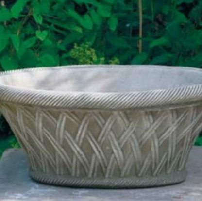 Schale "KORB" oval, Pflanzschale oval mit Flechtmuster