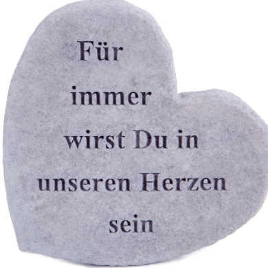 Gedenkherz Für immer wirst Du