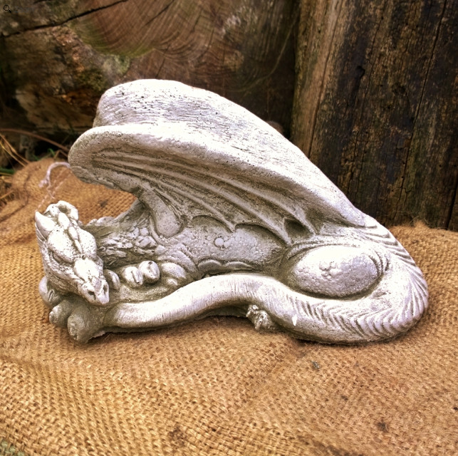 Drache Winger mit aufgestellten Flügeln