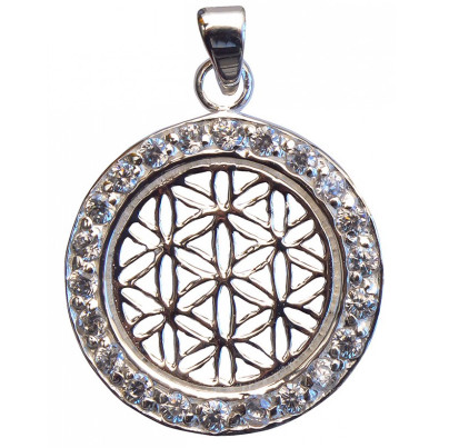 Anhänger Blume des Lebens Silber 925 20mm