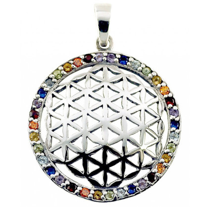 Anhänger Blume des Lebens Silber 925 Anhänger Blume des Lebens Silber 925