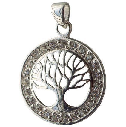 Anhänger Lebensbaum mit 23 Zirkonia Anhänger Lebensbaum mit 23 Zirkonia
