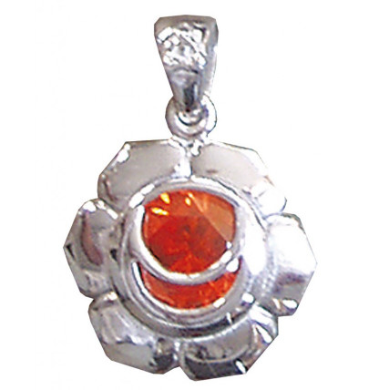 Anhänger Swadistanam Chakra Zirkon Silber 925 Anhänger Swadistanam Chakra Zirkon Silber 925