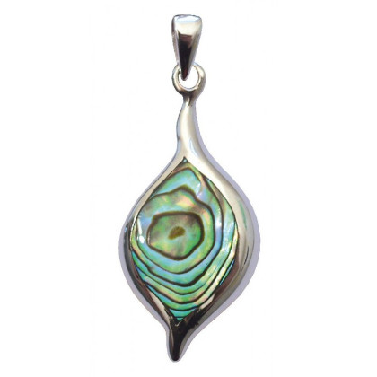 Anhänger für Halskette Paua Tropfen 30mm Anhänger für Halskette Paua Tropfen 30mm