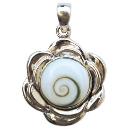 Anhänger für Halskette Shivas Auge im Lotus 25mm