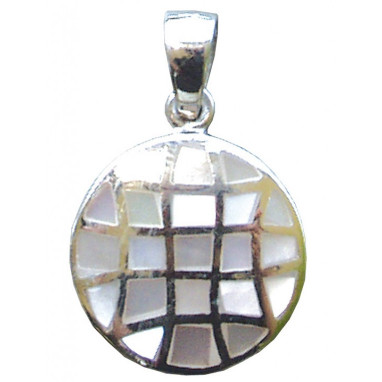 Anhänger für Halskette Perlmutt Rund 20mm Anhänger für Halskette Perlmutt Rund 20mm