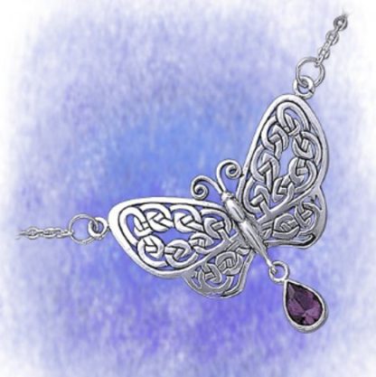 Collier Schmetterling aus 925-Silber mit Edelstein