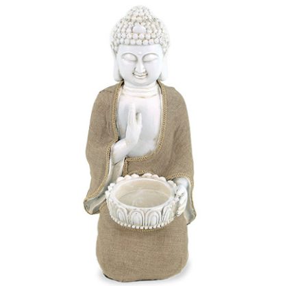 Friedensbuddha mit Teelichthalter