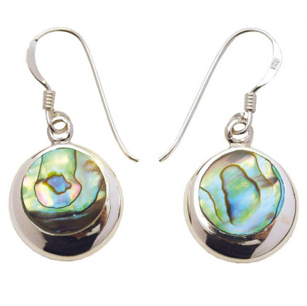 Ohranhänger Paua Rund 15mm Ohranhänger Paua Rund 15mm