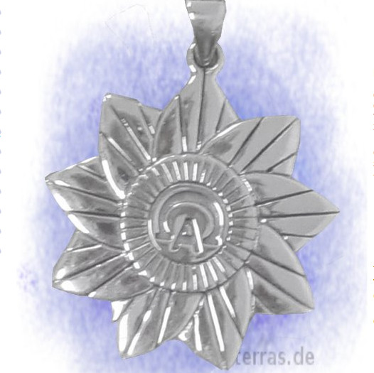 Anhänger Alpha und Omega teilvergoldet aus 925-Silber