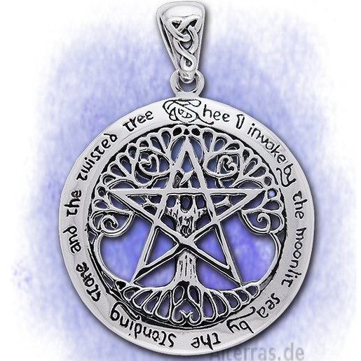 Anhänger Druiden Pentagramm aus 925-Silber