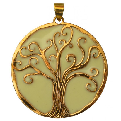 Anhänger Lebensbaum Bronze creme 45mm