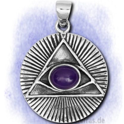 Anhänger Illuminaten Symbol aus 925-Silber