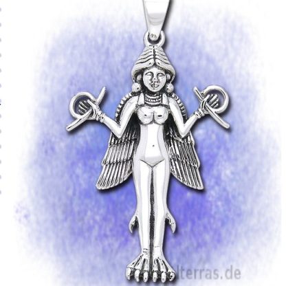 Anhänger Lilith mit Schutzsymbolen aus 925-Silber