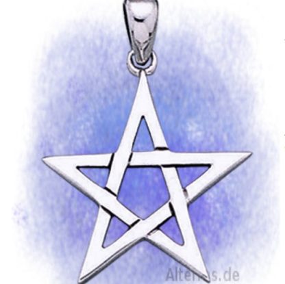 Anhänger Pentagramm-Drudenfuß aus 925-Silber