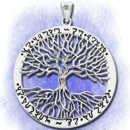 Anhänger Wicca Tree Of Life aus 925-Silber