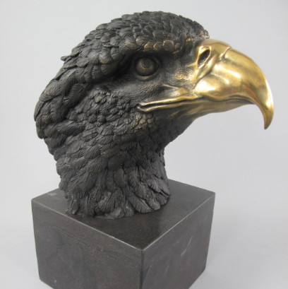 Bronze Figur Adler Kopf Bronze Figur Adler Kopf