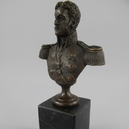 Bronze Figur Büste General Bronze Figur Büste General