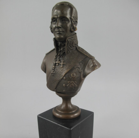 Bronze Figur Büste Admiral Bronze Figur Militär "Admiral" 20cm