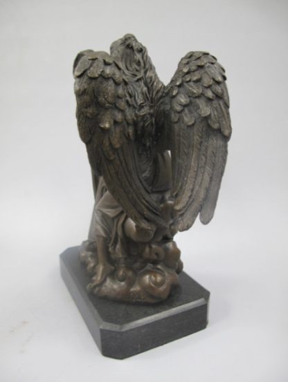 Bronze Figur Engel mit Harfe4 416x553 - Bronze Figur "Engel mit Harfe" 24x19cm