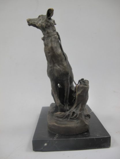 Bronze Figur Hund sitzend 18cm2