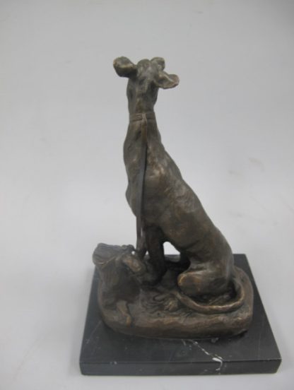 Bronze Figur Tier "Hund sitzend" 18cm – Bild 4