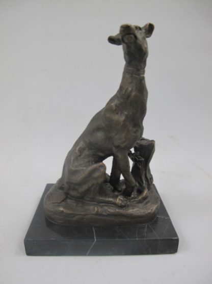 Bronze Figur Tier "Hund sitzend" 18cm – Bild 6