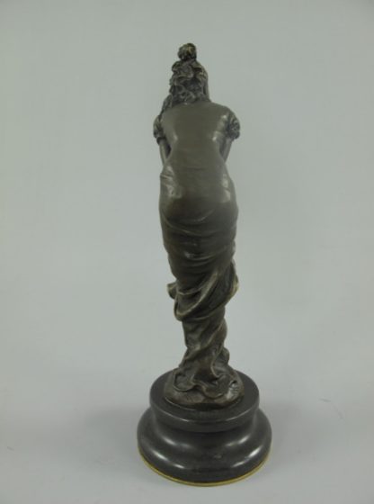 Bronze Figur "Frau - mit langem Kleid" 22x8cm – Bild 4