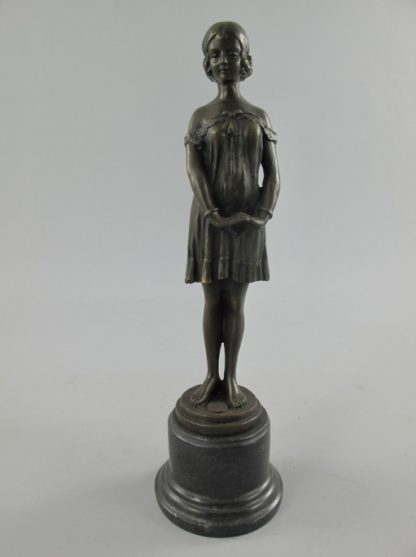 Bronze Figur Lady - schüchtern2