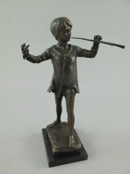 Bronze Figur Mann - Flötenspieler2