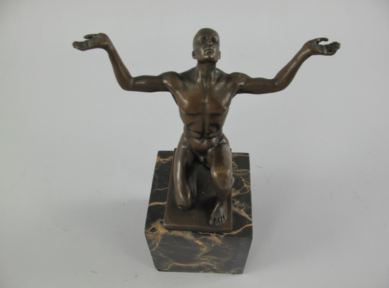 Bronze Figur Mann - Himmel anflehend2 Bronze Figur Mann - Himmel anflehend2