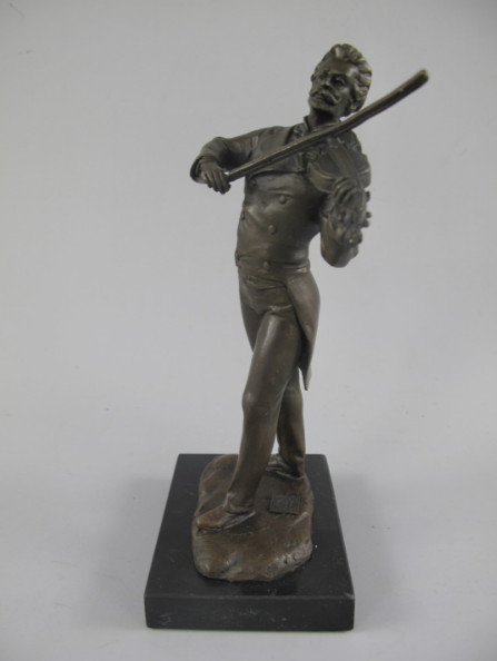Bronze Figur Musiker - Violine spielend5 Bronze Figur "Mann - Violine spielend" 21x12x8cm – Bild 5