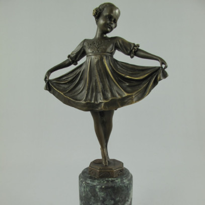Bronze Figur Tänzerin Ballett 3 - Bronze Figur "Tänzerin - Ballett 3" 32x14cm