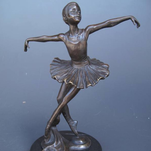 Bronze Figur Tänzerin Ballett 4 - Bronze Figur "Tänzerin - Ballett (4)" 28cm