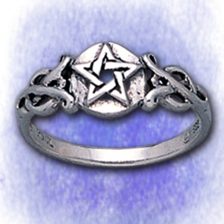 Ring Keltisch mit Pentagramm aus 925-Silber