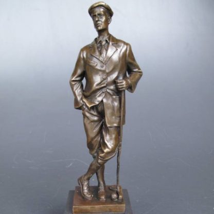 Bronze Figur "Mann - Golfspieler stehend" 32cm