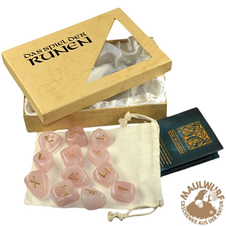 Runenorakel-Set Rosenquarz Runenorakel-Set Rosenquarz