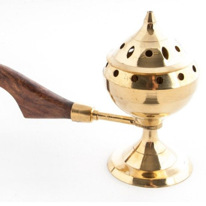 Räuchergefäß Selena Räucher Zubehör - "Räuchergefäß Selena" mit Holzgriff