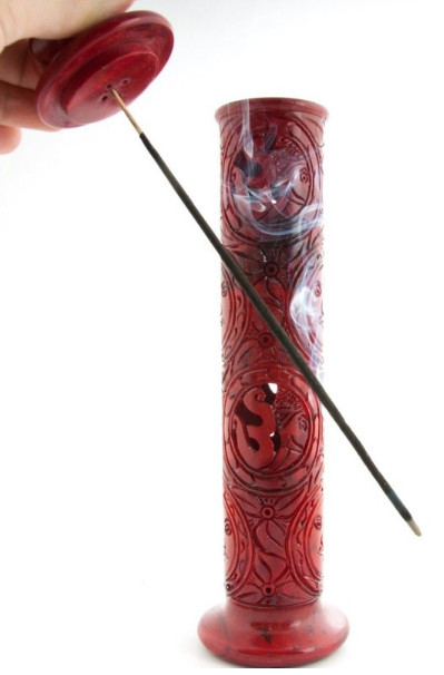 Räuchersäule Mond Om3 Räucher Zubehör - "Räuchersäule Mond-Om" aus Speckstein – Bild 3