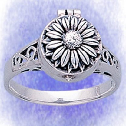 Ring Giftring Blume aus 925-Silber