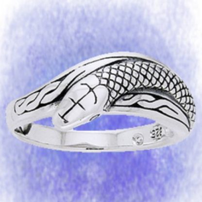 Ring Schlange geflochten aus 925-Silber