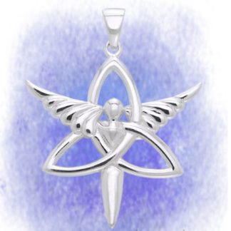 Anhänger Engel mit Triskel aus 925-Silber