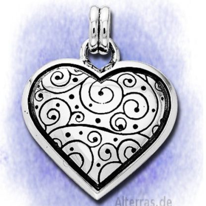 Anhänger Herz mit keltischem Muster aus 925-Silber